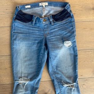 Madewell distressed maternity jeans